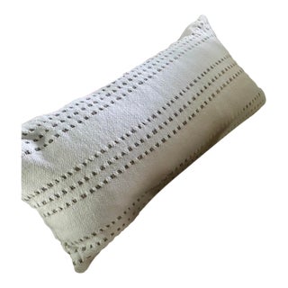 Vintage Ralph Lauren Throw Pillow Cover Stitch Stripes Off White For Sale