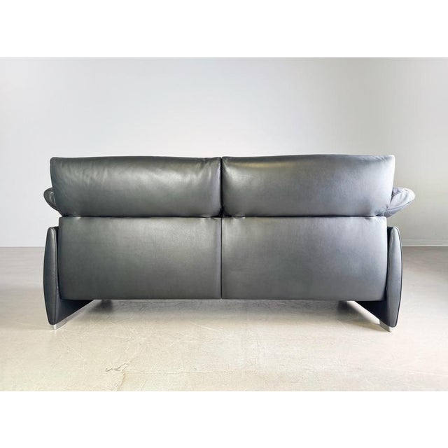DS 10/23 2-Seater Sofa in Black Leather from de Sede For Sale - Image 6 of 8