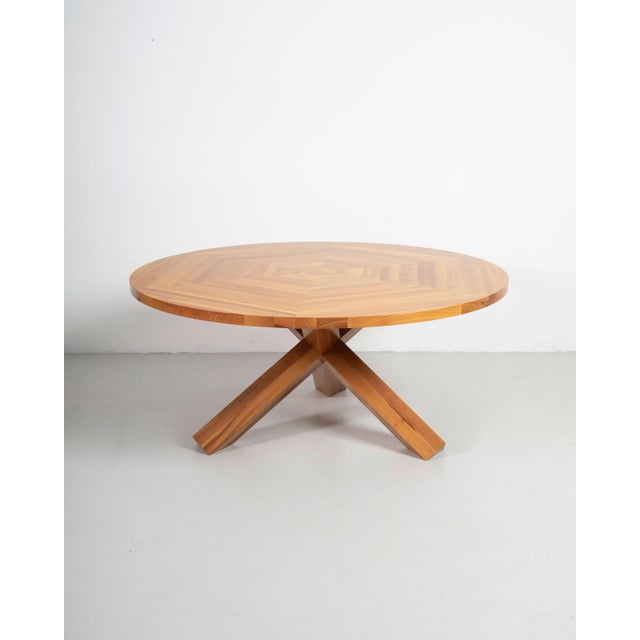 La Rotonda Round Table in Walnut Wood by Mario Bellini for Cassina, 1980s For Sale - Image 15 of 15