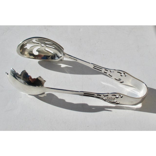 Art Deco Large Ice Serving Tongs Circa 1920s For Sale - Image 3 of 7