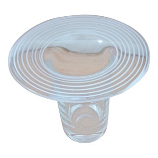 Mid 20th Century Handblown Glass "Hat Vase" For Sale