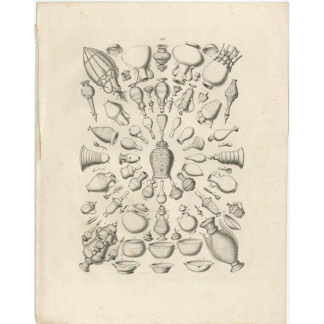 Antique Islamic Vessels and Metalwork Object Study, Maximilian Egypt 1846 This exceptionally refined 19th-century...