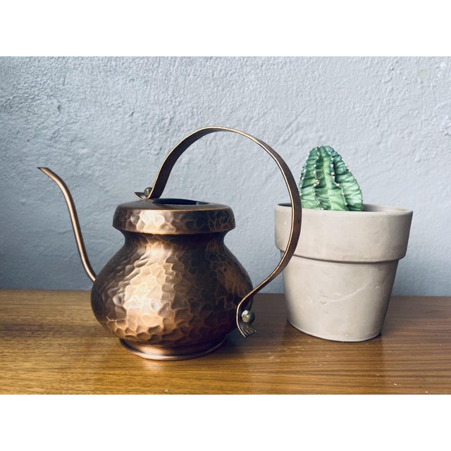 Orange Vintage Copper Cactus Watering Can, 1960s For Sale - Image 8 of 8