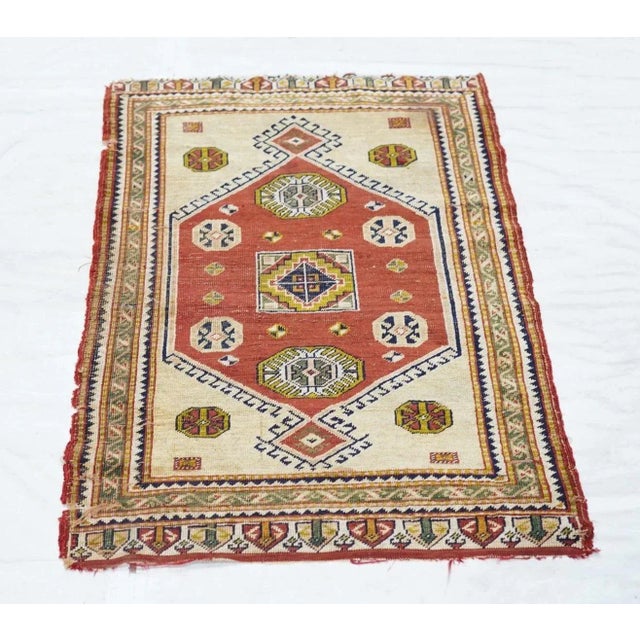 Red Antique Turkish Anatolian Rug 1'9'' x 2'10'' For Sale - Image 8 of 10