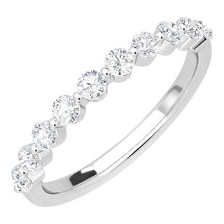 Tanya Round 1/2 Ct Half Eternity Band - Size 8 For Sale