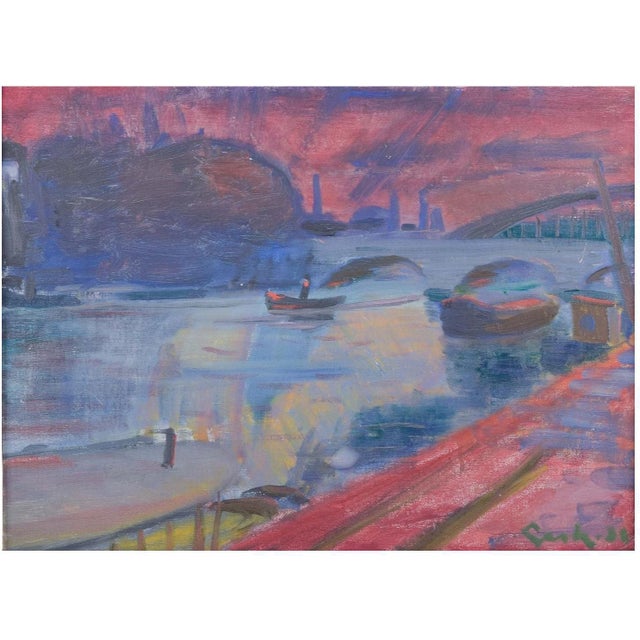 Gerhard Lundberg, La Seine, Paris, Oil on Canvas, 1938 For Sale - Image 6 of 6