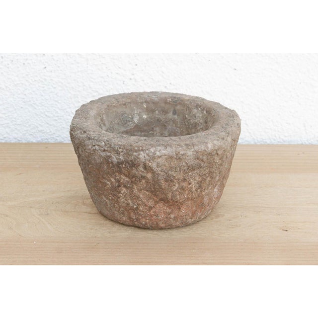 Organic Modern Hewn Stone Bowl For Sale - Image 4 of 7