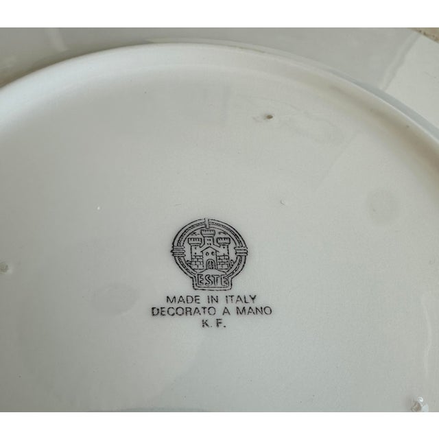 Late 20th Century Este Ceramiche Italian Floral Charger Plate For Sale - Image 5 of 7