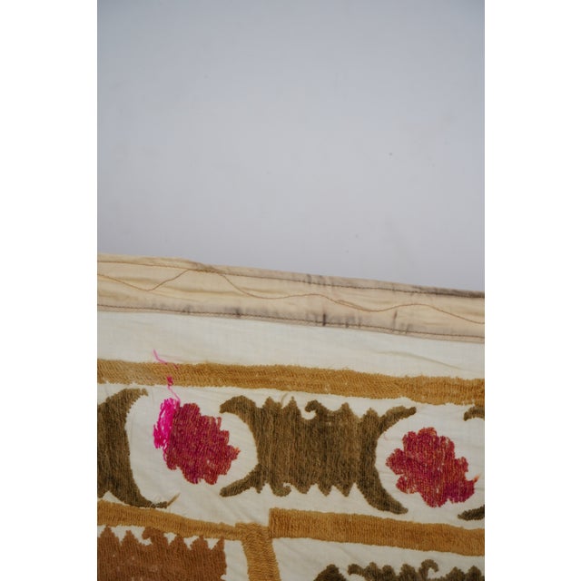 Uzbek Suzani Textile - Wall Decor For Sale - Image 9 of 14