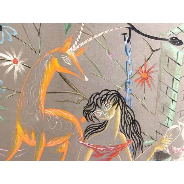 Abstract Composition, 1960s, Canvas Painting For Sale - Image 4 of 8