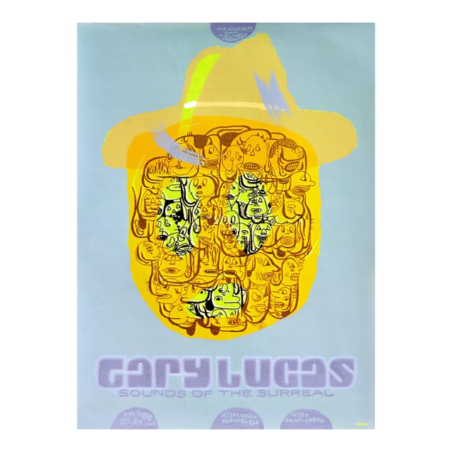 2003 Silkscreen Music Poster, Gary Lucas, Sounds of the Surreal For Sale