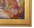 Terra Cotta Silvio Silvestri, Italian Village With Flowers Oil Painting Including the Antiqued Gold Frame For Sale - Image 8 of 13