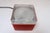 Vintage Italian Red Plastic and Glass Cube Lamp Attributed to Lamperti Robbiate For Sale - Image 4 of 12