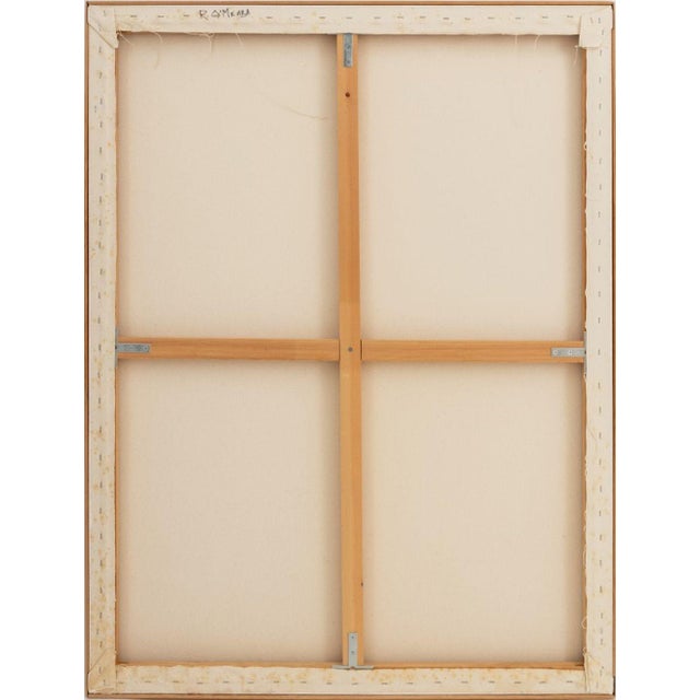 Robert O'Meara Abstract Composition in Maroon Oil For Sale - Image 4 of 5