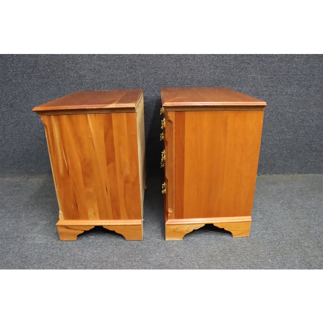 Pair of Harden Cherry Three Drawer Nightstands For Sale - Image 9 of 16