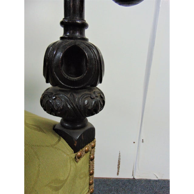 Late 19th Century Victorian Carved Oak Throne Style Chair For Sale - Image 5 of 9