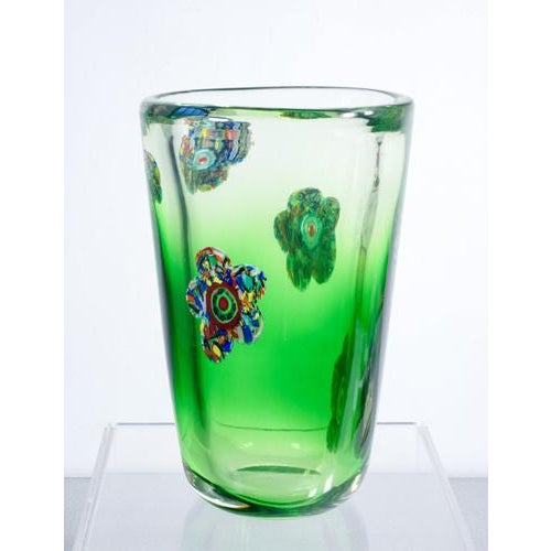 Glass Murano Blown Glass Vase For Sale - Image 7 of 18