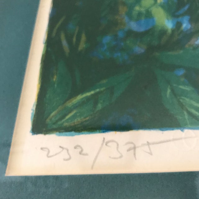 Abstract Framed Signed and Numbered Lithograph 223/375 by Collectors