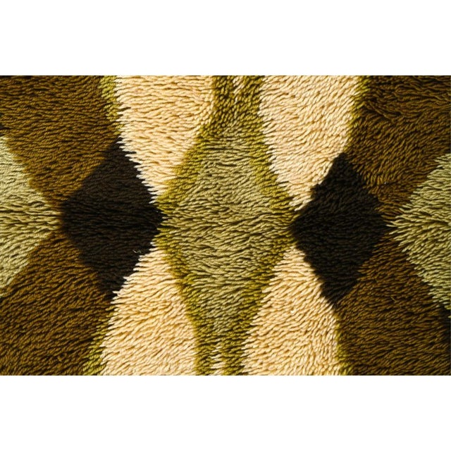 Mid 20th Century Abstract Organic Modern Rya Wall Tapestry For Sale - Image 4 of 11
