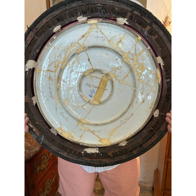 Mid 18th Century Antique Porcelain Plaque of Louis Ixv and Mistresses by Sevres. For Sale - Image 5 of 8