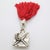 Italian Vintage Italian Handmade Genuine Silver & Red Tassel Academic Hat Mortarboard Miniature Charm For Sale - Image 3 of 10