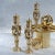 Contemporary Hartwin Medium Gold Metallic Decorative Nutcracker Figurines, Set of 2 For Sale - Image 3 of 3