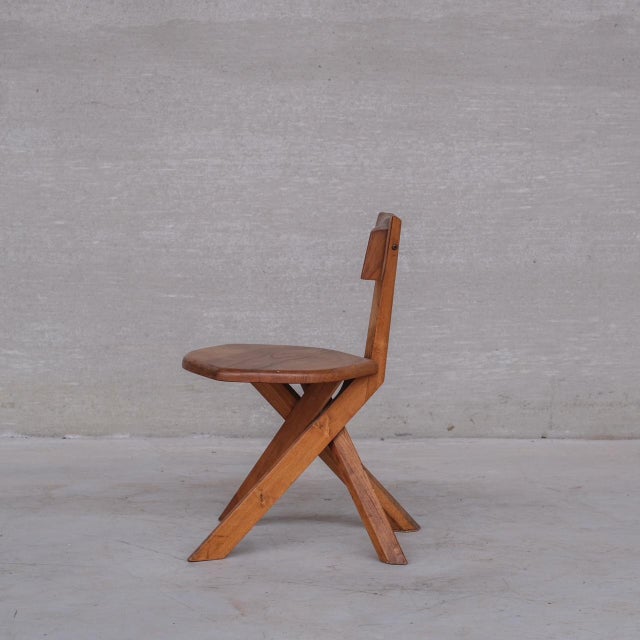 Mid-Century French Elm S34 Chair from Pierre Chapo, 1970s For Sale - Image 15 of 15