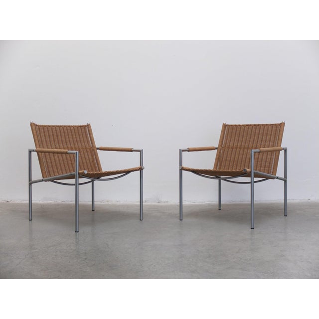 Beige SZ01 Lounge Chairs by Martin Visser for ‘t Spectrum, 1960, Set of 2 For Sale - Image 8 of 18