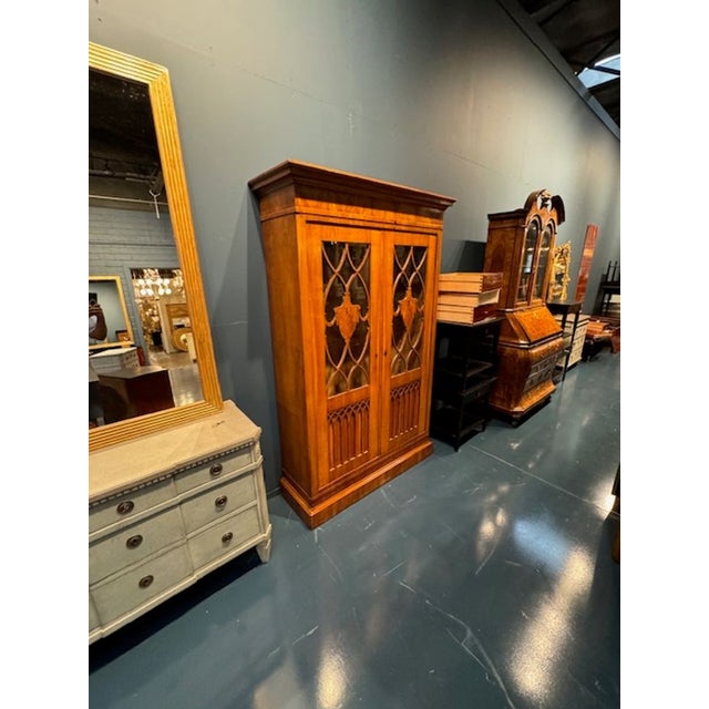 19th Century 19th Century German Walnut Biedermeier Cabinet For Sale - Image 5 of 6