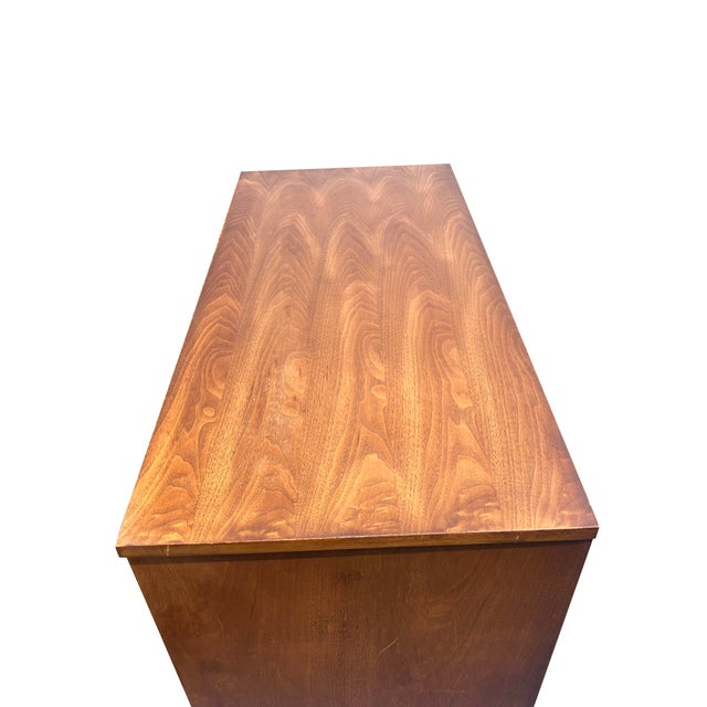 Wood Broyhill Brasilia Tall Dresser Highboy in Vintage Mid Century Modern Style, Attributed For Sale - Image 7 of 12