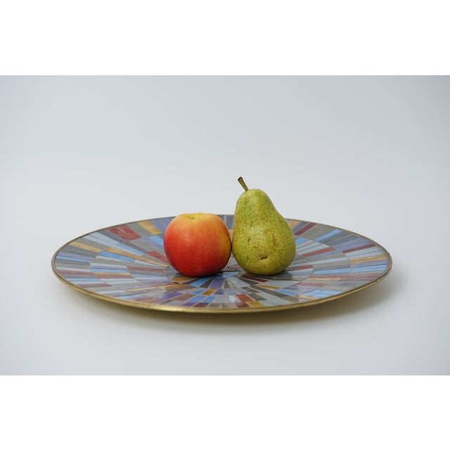 Mid-Century Mosaic Wall Plate by R. Zimmermann for Ritter, 1950s For Sale - Image 6 of 11