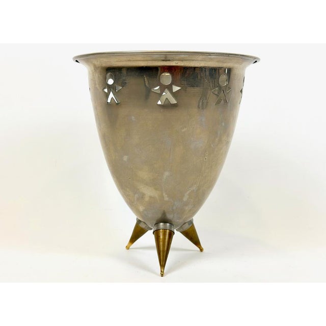 Silver Vintage Alessi Style Champagne Cooler, 1960s For Sale - Image 8 of 8