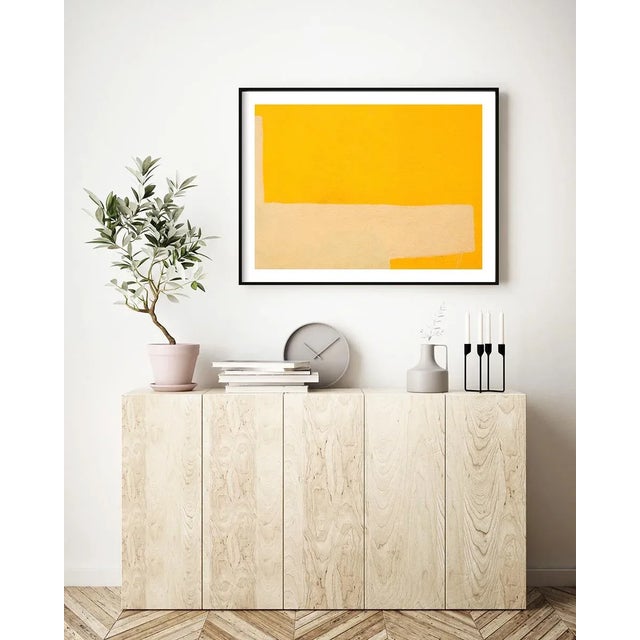 Contemporary Abstract "Yellow Wall" Art Print, Minimalist Geometric Art, Large 45 X 30" Fine Art Photography Print For Sale In Boston - Image 6 of 8