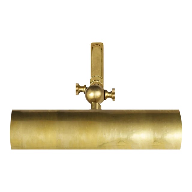 Chapman & Myers for Visual Comfort Signature Frame Makers 8" Picture Light in Hand-Rubbed Antique Brass For Sale