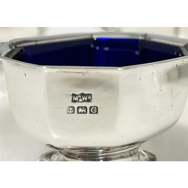 1920s English Silver Condiment Set attributed to Mappin & Webb, Birmingham, 1927, Set of 6 For Sale - Image 5 of 8