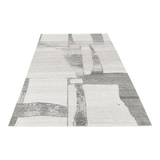Rh Nihal Wool Rug – 10' × 14' Multi Grey | 100% Hand-Spun Wool | Hand-Knotted | Abstract Geometric Design | Made in Nepal For Sale