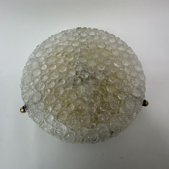 Large Flush Mount Ceiling Lamp in Murano Glass from Hillebrand, Germany, 1970s For Sale - Image 15 of 18