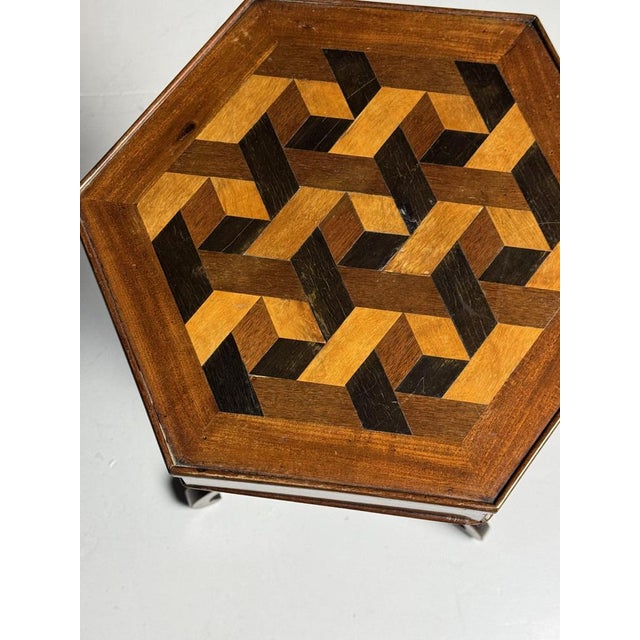 Marquetry Side Table, 1900s For Sale - Image 3 of 18