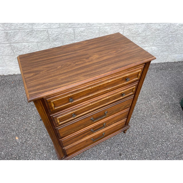 Vintage Florida Furniture Industries Faux Bamboo Tallboy Chairish