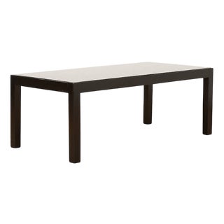 Tea Table RH 603 in Wood Frame Lacquered Black and Loosely Inlaid with Black Marble Glass by Robert Haussmann, 1957 For Sale