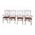 Vintage Ethan Allen Style White Painted Windsor Style Armchair Stained Wood Seats Set 4 For Sale