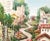 Vintage San Francisco Watercolor Landscape -- Lombard Street in Springtime by Sun Ying For Sale - Image 4 of 6