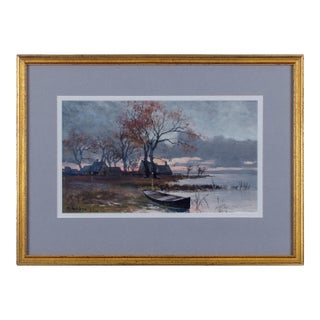 Margarethe Schönermark - German Landscape Watercolor Painting, 1900 For Sale