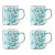 Taverna Speckled Mug, Turquoise/White, Set of 4 For Sale