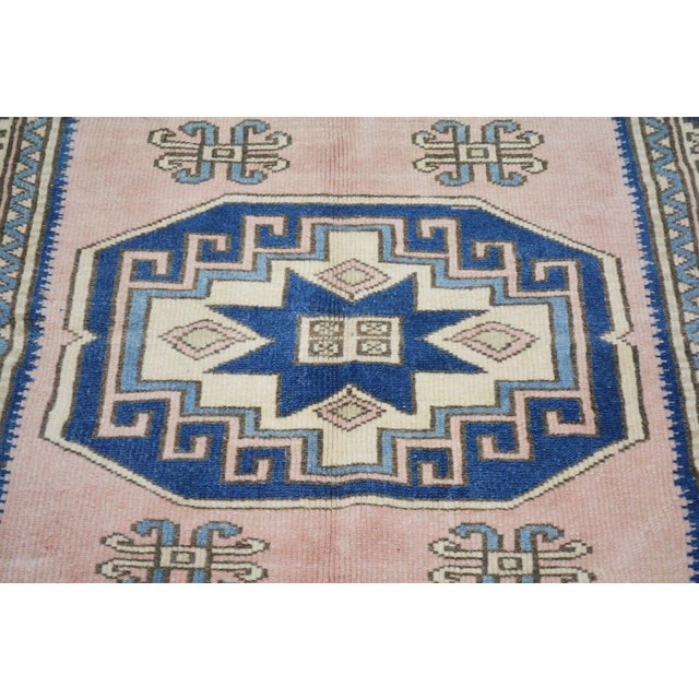 Turkish Vintage Turkish Anatolian Knotted Wool Rug, 3'1''x3'7'' For Sale - Image 3 of 4
