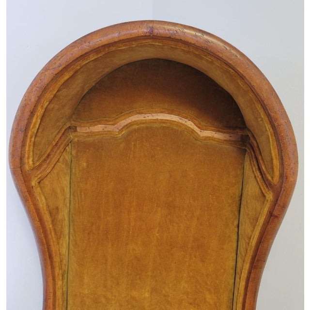 1970s French Revival Porter’s Canopy Chair in Fruitwood and Ochre Velvet For Sale - Image 11 of 11