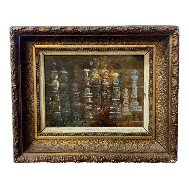Mid 20thC. Ghost-Like, Bronze-Tone Painting For Sale