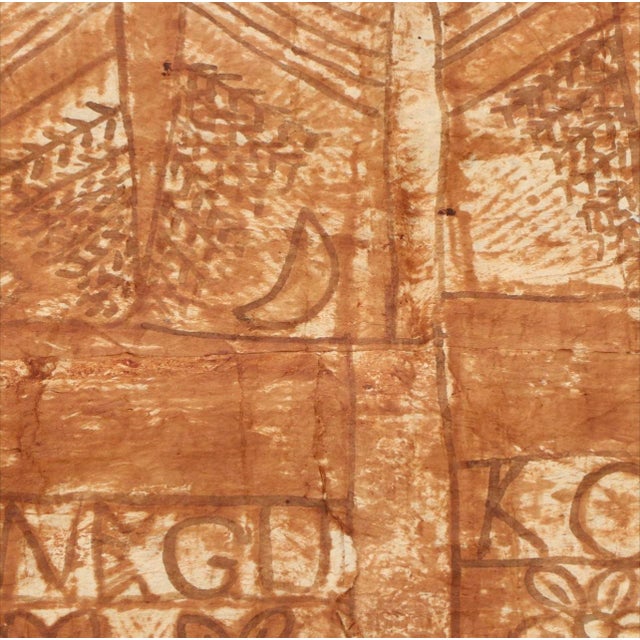 Antique XL Tongan Ngatu Barkcloth Textile For Sale - Image 4 of 10