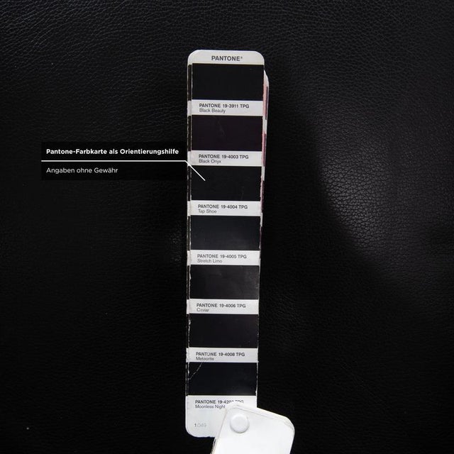 Set of Model 322 Armchair and Ottoman in Black Leather from Rolf Benz For Sale - Image 11 of 18