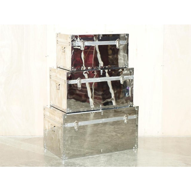 Royal House Antiques is delighted to offer for sale this lovely decorative suite of three progressively larger Chrome...